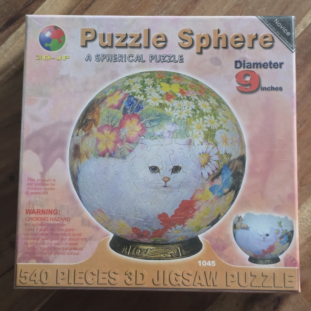 Puzzle Sphere - 540 Piece Spherical Jigsaw Puzzle, 3D